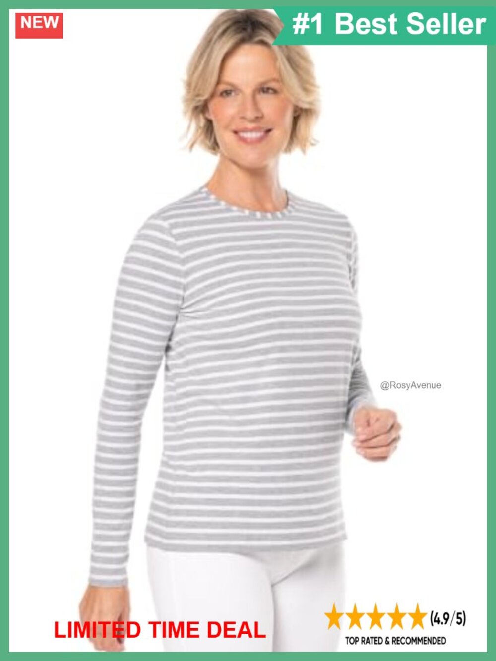 Long Sleeve T-Shirt UPF 50+ Sun Protection Crew Neck